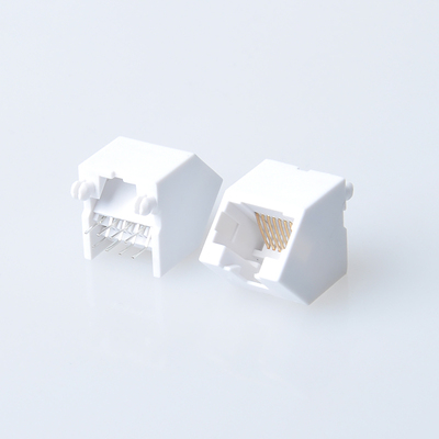 RJ45白色 45度插板8P8C网口