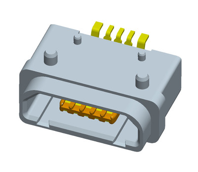 板上 带柱 micro USB SMT 防水