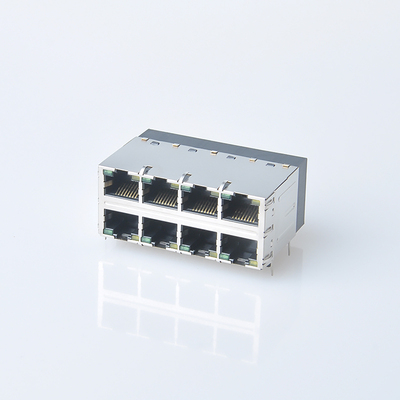 RJ45千兆 2X4带灯带POE网口