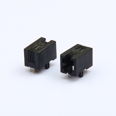 RJ11卧式插座 4P4C上下缺口