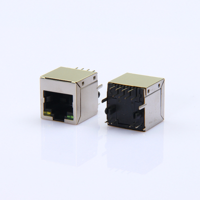 RJ45立式8P8C 带灯网口连接器