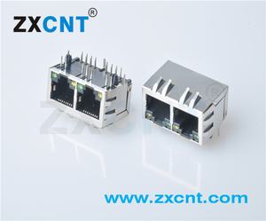 RJ45双口，带灯网口插座