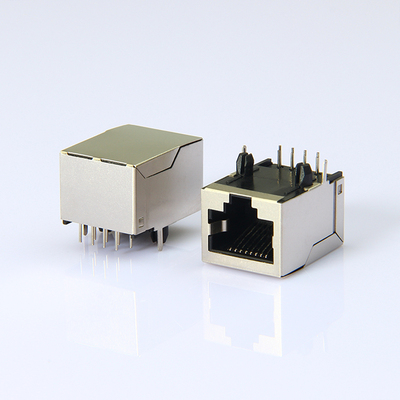 RJ45单口 卧式无灯脚后网口插座