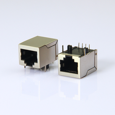 RJ45单口卧式无灯脚前插座