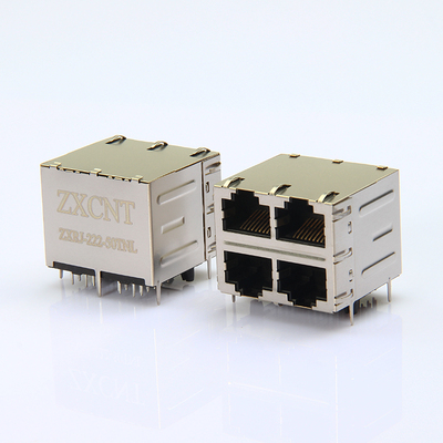 集成RJ45千兆2*2网口接插件