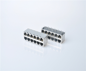 RJ45 1G Jack With transforme 2X6 Stacked