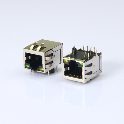 RJ45带灯卧式 长体网口插座