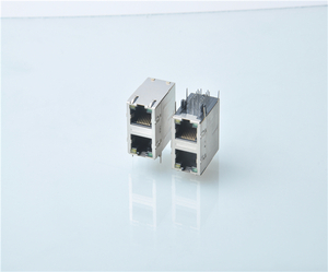 RJ45千兆 双层2X1带灯网口
