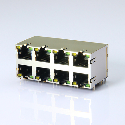 RJ45双层 2X4带灯大尺寸网口