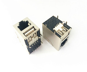 USB2.0+RJ45无灯网口插座