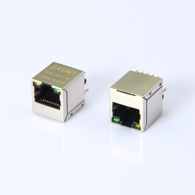 RJ45集成百兆 180度 带灯插座