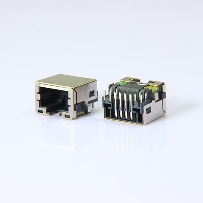 Shielded RJ45 Modular Jack, Through Hole Type, Offset, LED