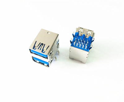 USB3.0 AF 双层 90°DIP插座