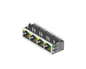RJ45 network interface 1X4 integrated 1000M connector