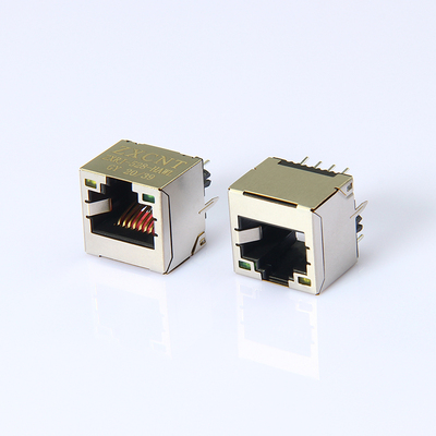 RJ45立式 带灯高度12.9MM网口