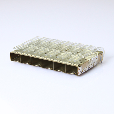 SFP 1X6 光纤连接器笼子带灯
