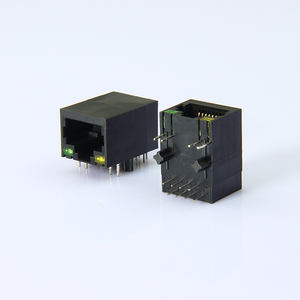 RJ45全塑 百兆带灯网口连接器