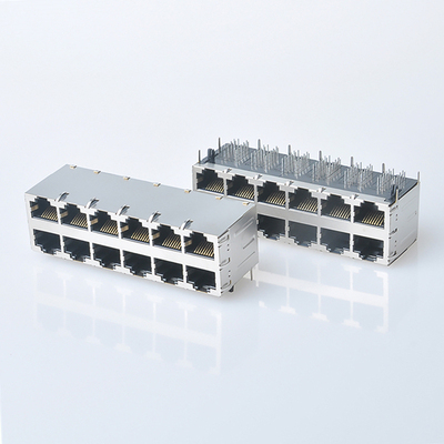 RJ45千兆 双层2X6无灯网口