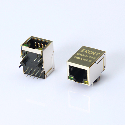 RJ45百兆 带灯带POE网口插座