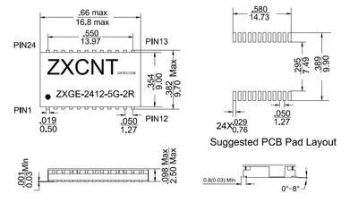 2.5G-5G超薄网络变压器24PIN