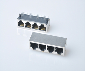 RJ45 1X4 interface integrated 1000M connector