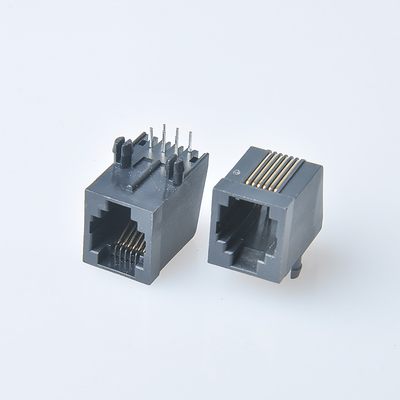 RJ11卧式 6P6C梯形接口插座