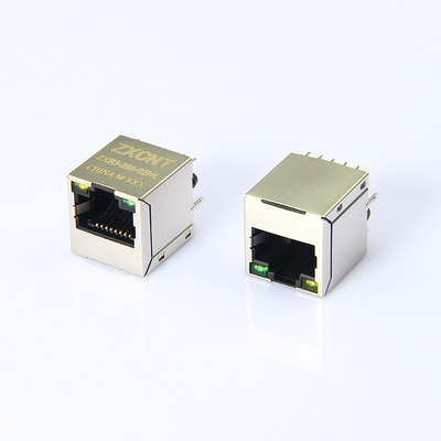 RJ45集成千兆变压器 立式带灯网口