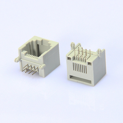 RJ45灰色 卧式8P8C反口插座