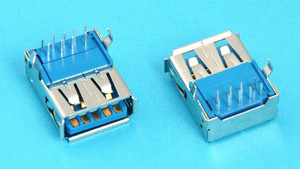USB3.0母座蓝胶AF连接器