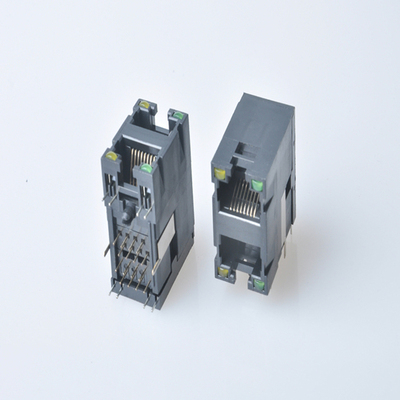 RJ45双层 2X1全塑网络接口
