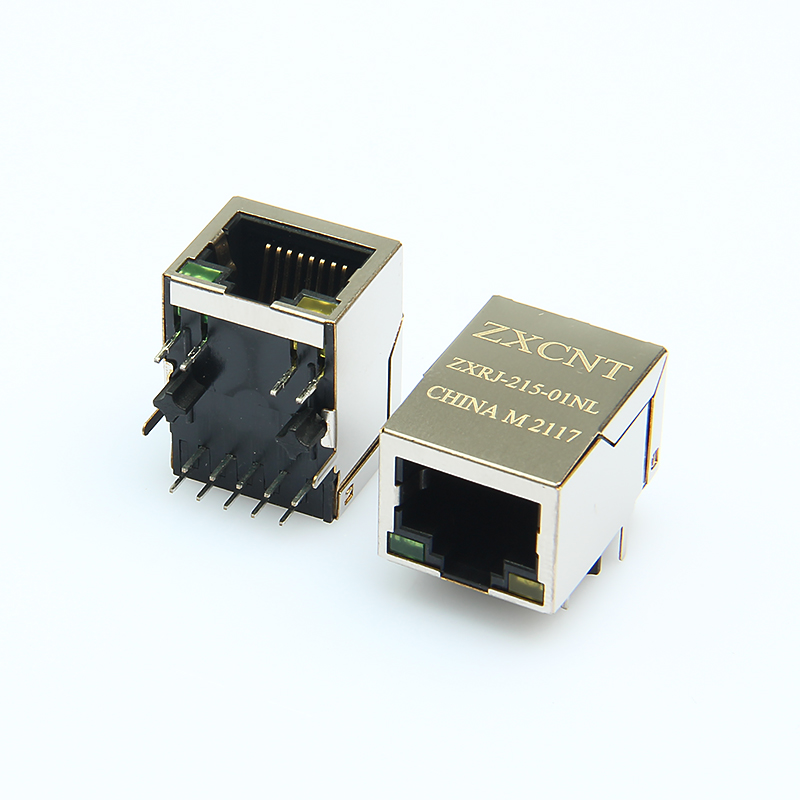RJ45千兆变压器 卧式带灯插座 - 深圳市朱讯电子有限公司